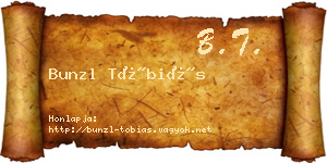 Bunzl Tóbiás névjegykártya